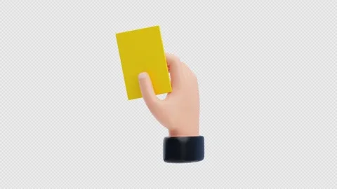 3D Animation of Hand Holding Yellow Card Stock Footage 306060409