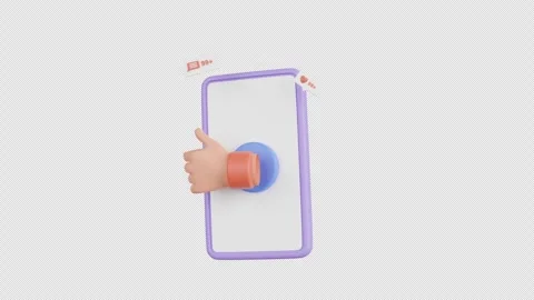 3D Animation of Hand Thumb Up or Like Sign Stock Footage 293754818