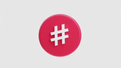 3D Animation of Hashtag Stock Footage 311098125
