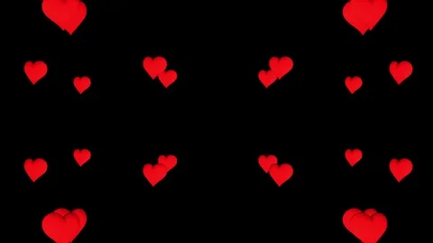 3d animation of hearts Stock-Footage 255972148
