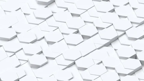 3d animation of hexagon abstract geometric shapes texture Stock Footage 124085491
