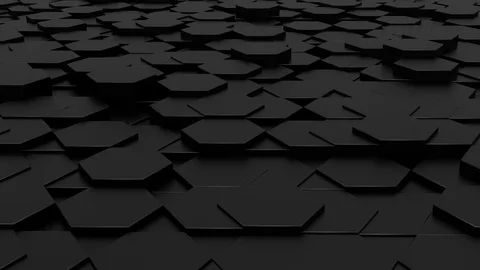 3d animation of hexagon abstract geometric shapes texture Stock Footage 124687522