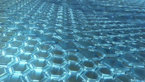 3D Animation Hexagonal Layer cell recovered from inside. Stock Footage 161008090