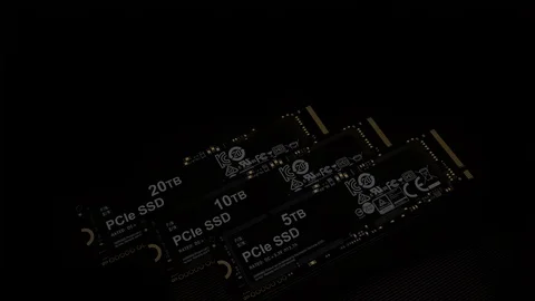 3D animation, high capacity computer SSD storage Stock Footage 105166856