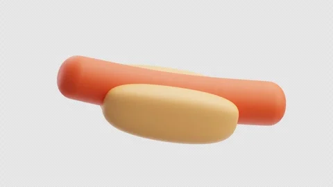 3D Animation of Hotdog Stock Footage 296630732
