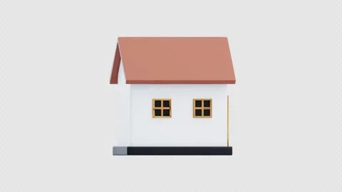 3d animation of house with solar panel Stock Footage 333077950