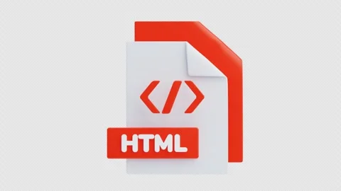 3D Animation of HTML File 3D Icon. File Format Concept Stock Footage 314559160