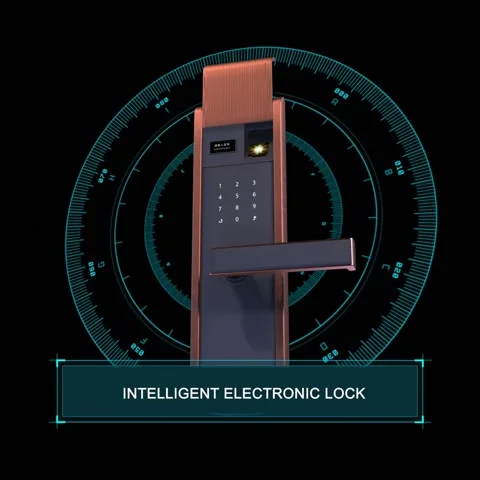 3D animation of intelligent electronic lock 動画素材 237420664