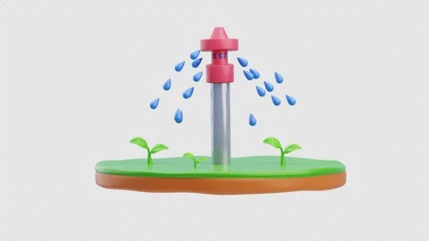 3D Animation of Irrigation Stock Footage 310028024