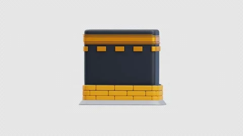 3D Animation of Islamic Dome Kabah Stock Footage 304725959