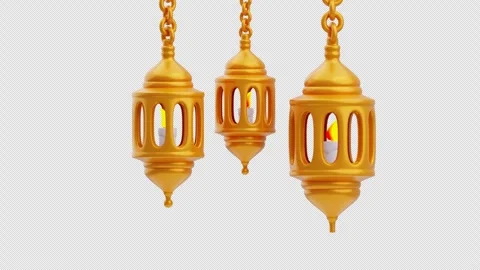 3D Animation of Islamic Lantern Stock Footage 304726035