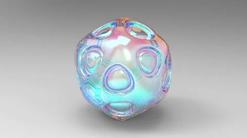 3D animation of isolated sphere with gradient colors Stock Footage 202627013