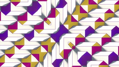 3D animation of a kaleidoscopic architectural pattern. A modern background Stock Footage 327129979