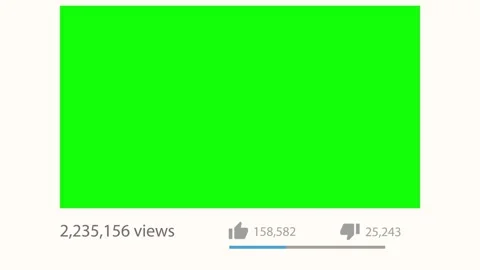 3d animation of a key green screen video views counter quickly increasing to Stock Footage 338433952