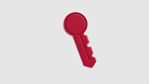3D Animation of key security symbol Stock Footage 317439553