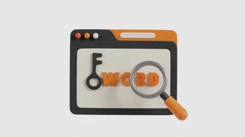 3D Animation of Keyword Research 库存影片 293816009