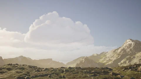 3D animation of the landscape of a highland. 库存影片 274852161