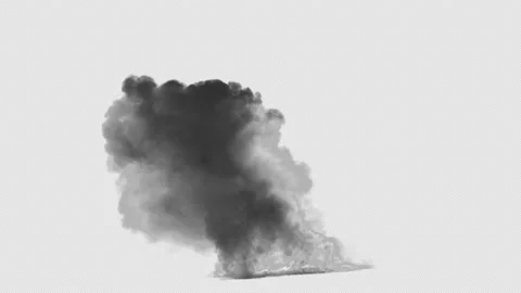 3D Animation Of large Smoke Effect, Include Alpha Stock Footage 153240430