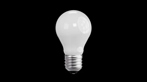 3D Animation of Light Bulb, Color Key, Alpha Channel Stock Footage 276899568