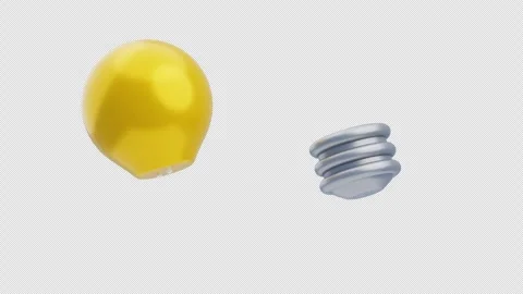 3D Animation of Light Bulb Stock Footage 296463722