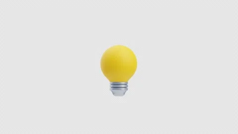 3d animation of light bulb idea icon Stock Footage 325425308