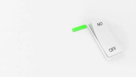 3d animation, light switch with light on Stock Footage 268438303