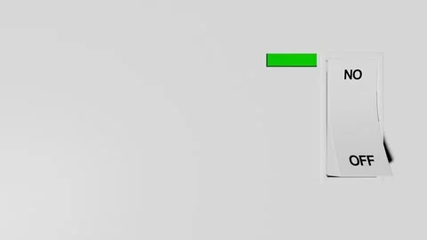 3d animation, light switch with light on Stock Footage 268438406