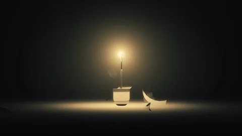 3d Animation of a lightbulb flickering and exploding Stock Footage 98104387