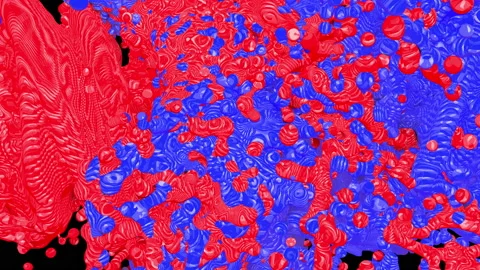 3d animation of liquid on black background Vídeo Stock 142211192