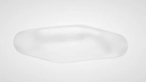 3d animation of liquid shape levitation. Transparent object movement. Stock Footage 171959826