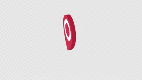 3d animation of location pin GPS icon in red color rotating Stock Footage 271267353