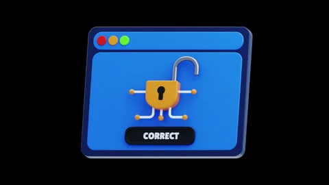 3D Animation of Login Security Stock Footage 287081306