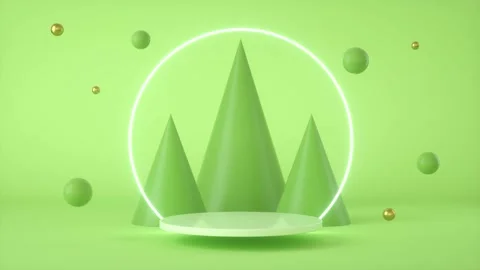 3D animation loop. Green abstract backgr... | Stock Video | Pond5