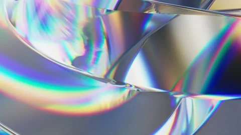 3D animation - Looped animated abstract background of a colorful fluid glass Stock Footage 280329490