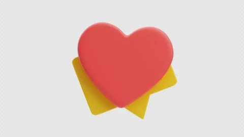 3D Animation of Love and Chat Bubble Stock Footage 310361689