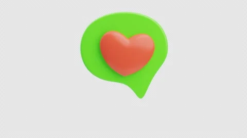 3d animation of love talk Stock Footage 317886545