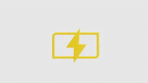 3d animation of low battery warning icon Stock Footage 333077936