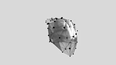 3d animation of a low-poly liver turn-table over white background Video stock 316211184