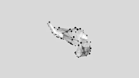 3d animation of a low-poly pancreas turn-table over white background 스톡 동영상 316211164