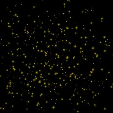 3D animation of luminous particles in black space. Animation. Beautiful spa.. Stock Illustration