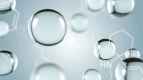 3D Animation Macro Serum Cream Soft ball Transparent Background Stock Footage 140668736