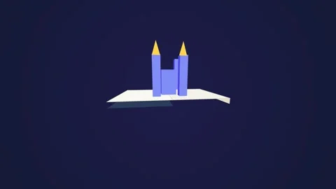 3D Animation Of A Magic Pop-Up Book Revealing Various Fantasy Scenes Stock Footage 340468163