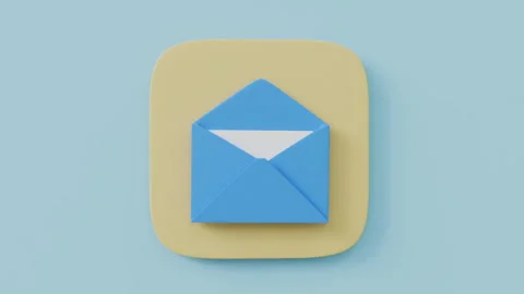 3d animation of a mail envelope with a letter Stock Footage 271513018