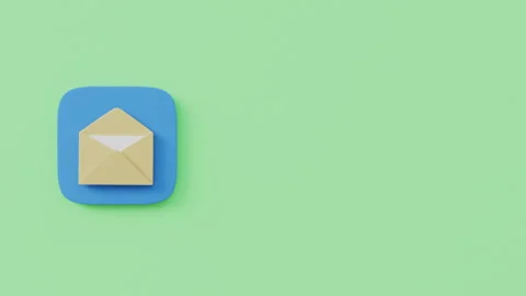 3d animation of a mail envelope with a letter Video stock 275325664