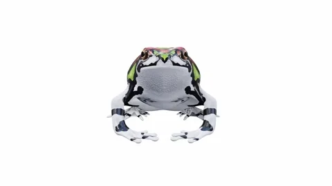 3d animation of Malagasy Rainbow Frog Stock Footage 241261264