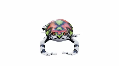 3d animation of Malagasy Rainbow Frog Stock Footage 241261281