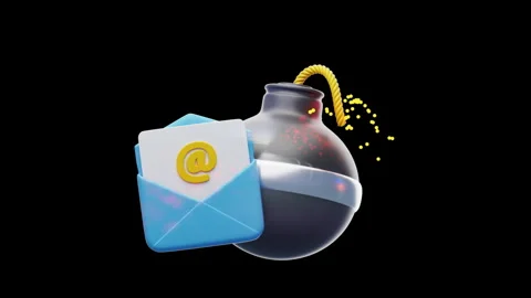 3D Animation of Malicious Email Stock Footage 287075444