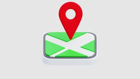 3d animation of map pin navigation Stock Footage 318996880