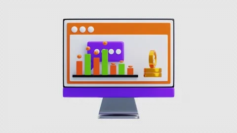 3D Animation of Market Analysis Stock Footage 295338377
