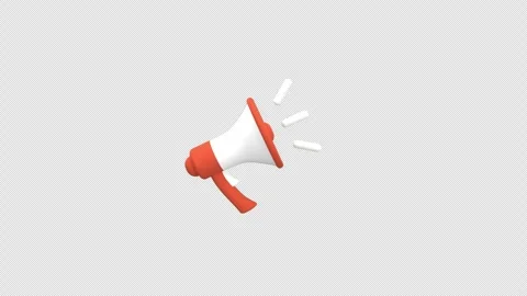 3d animation megaphone icon loud communication, public announcements, marke.. Stock Footage 310164256